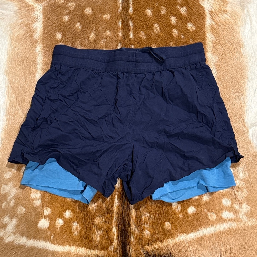 Nike Women's Athletic Shorts in Dark Blue and Sky Blue